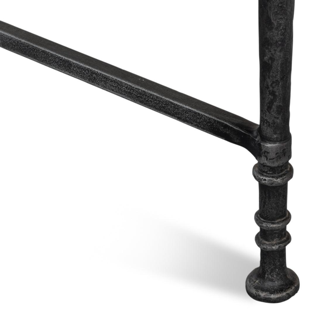 Elegante tavolo consolle con piano in legno