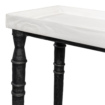 Elegante tavolo consolle con piano in legno