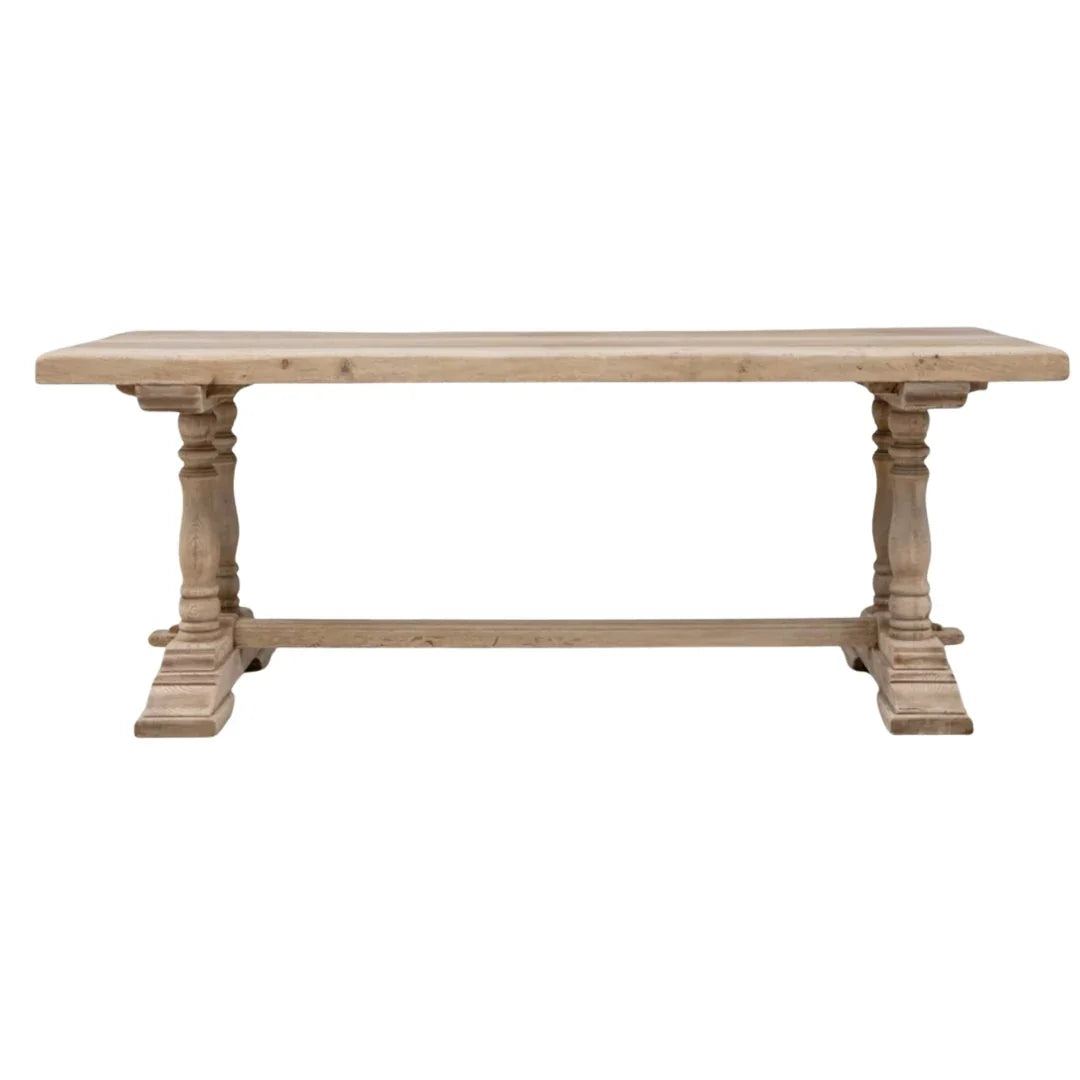 Elegante tavolo da pranzo francese con doppio piedistallo, circa 1940