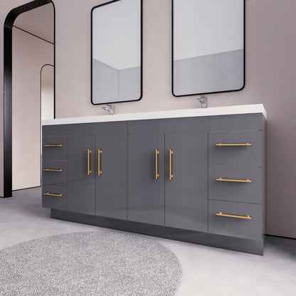 Mobile lavabo indipendente Eliza da 72'' con doppio lavabo