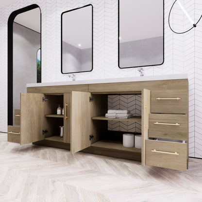 Mobile lavabo indipendente Eliza da 72'' con doppio lavabo