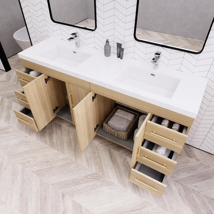 Mobile lavabo indipendente Eliza da 72'' con doppio lavabo