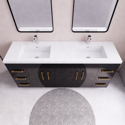 Mobile lavabo indipendente Eliza da 72'' con doppio lavabo