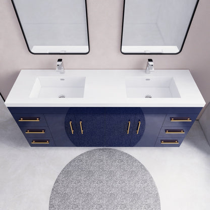 Mobile lavabo indipendente Eliza da 72'' con doppio lavabo