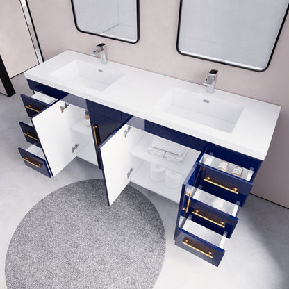 Mobile lavabo indipendente Eliza da 72'' con doppio lavabo