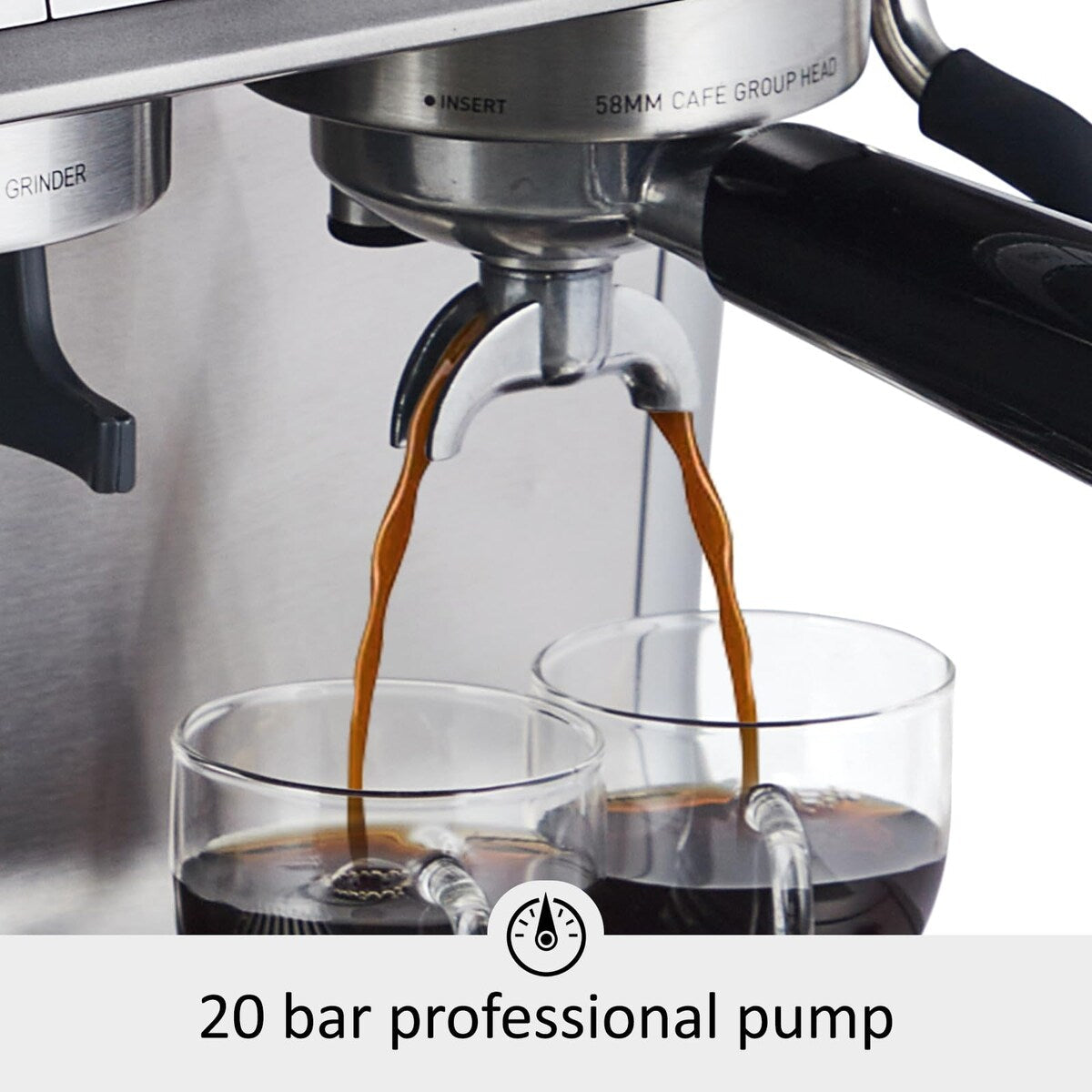 Macchina per caffè espresso, con macinacaffè, serbatoio dell'acqua da 2,8 l