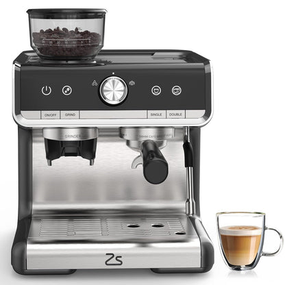 Macchina per caffè espresso, con macinacaffè, serbatoio dell'acqua da 2,8 l