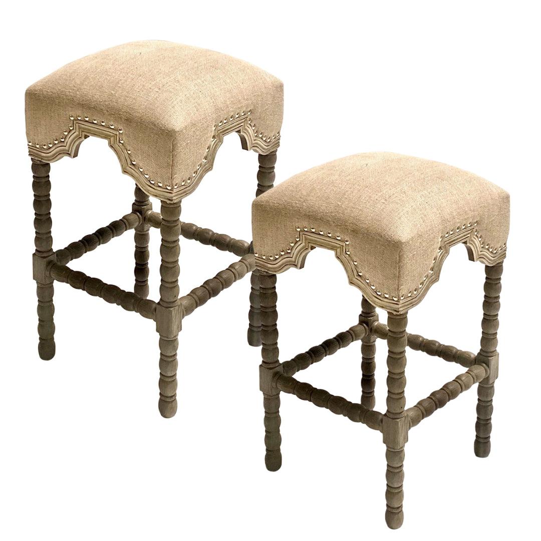 Sgabello da bar in tela di iuta francese europea