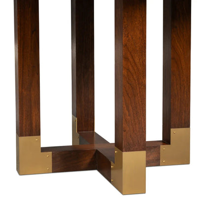 Tavolo da pranzo rotondo estensibile in noce