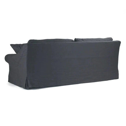 Divano Cabriole in lino blu navy