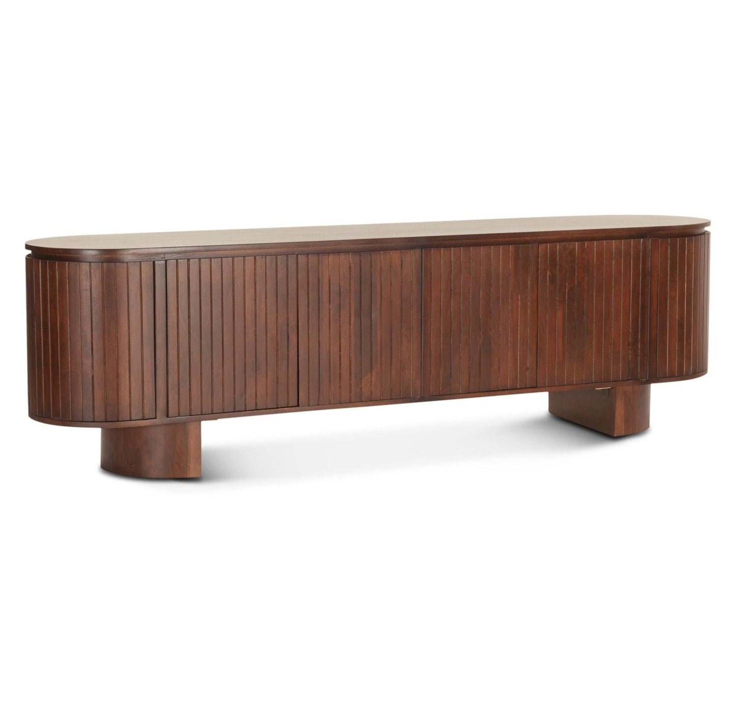 Mobile multimediale moderno in legno di mango