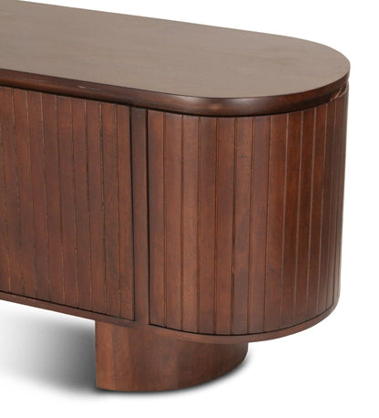 Mobile multimediale moderno in legno di mango