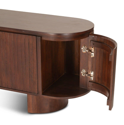 Mobile multimediale moderno in legno di mango