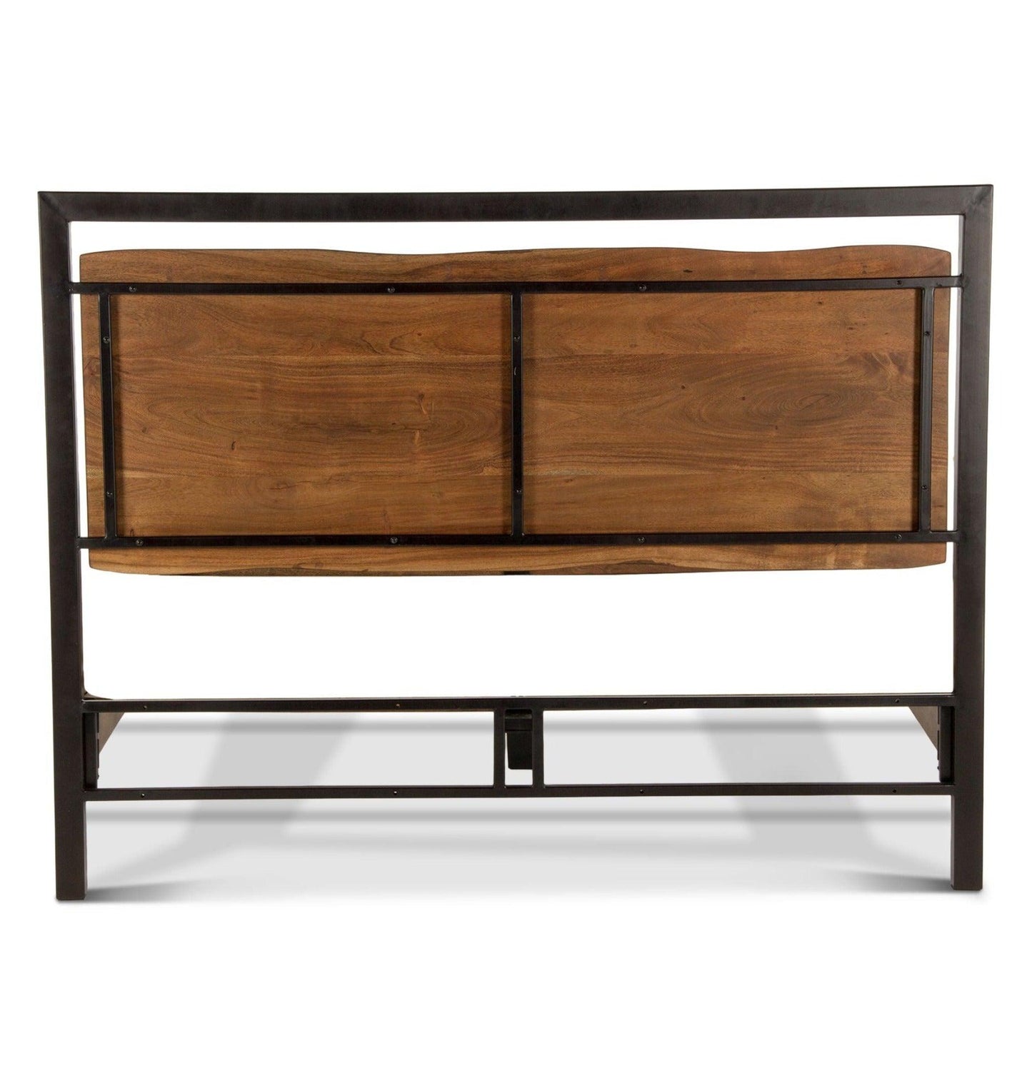 Letto rustico in legno di acacia e ferro