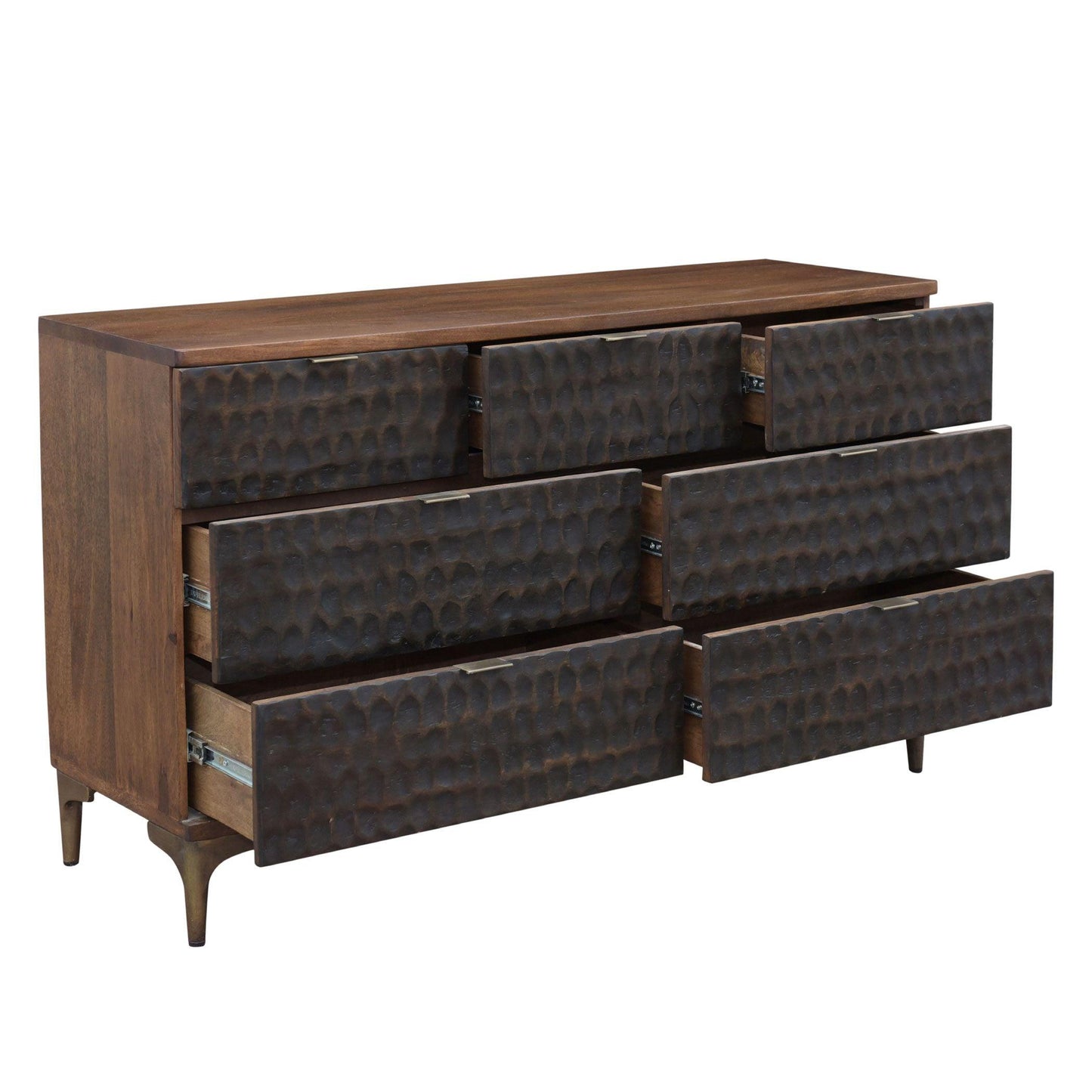 Cassettiera rustica in legno bicolore