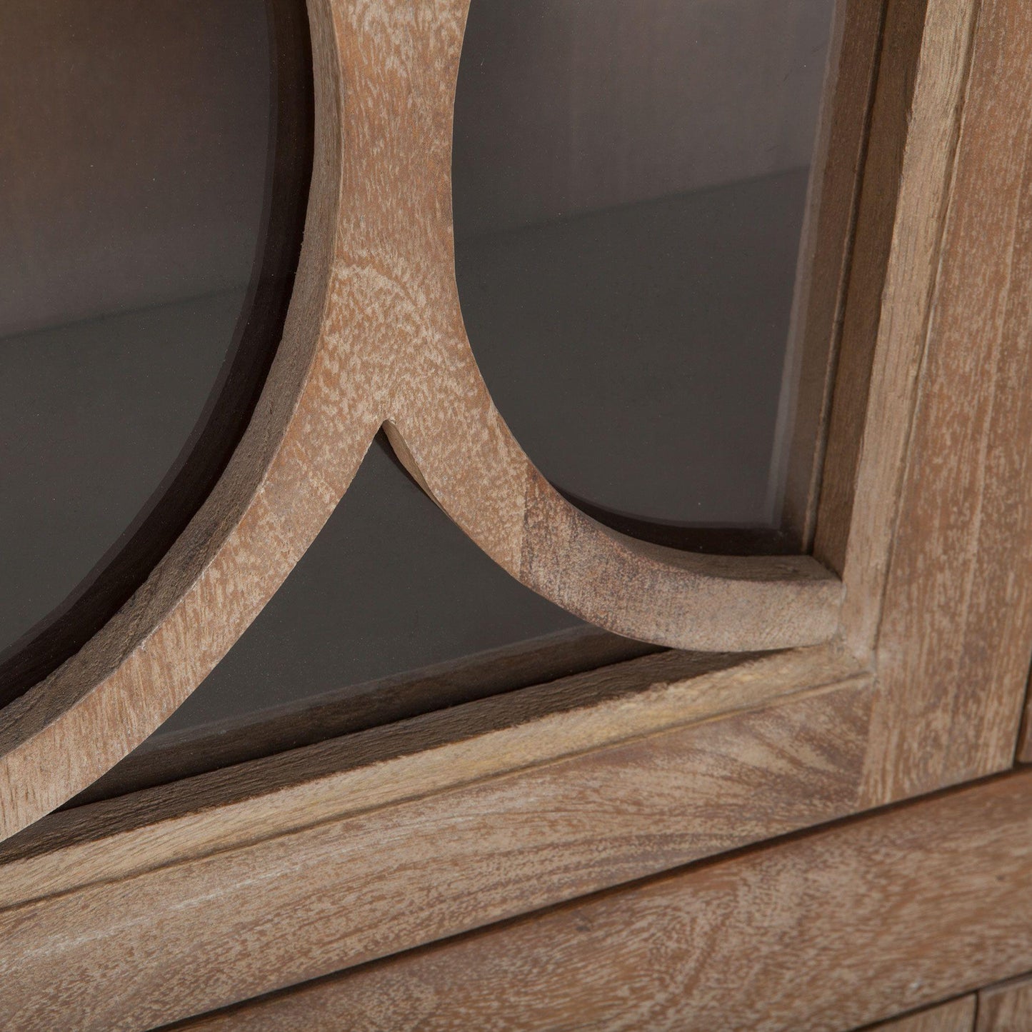 Vetrina rustica alta in rovere antico naturale