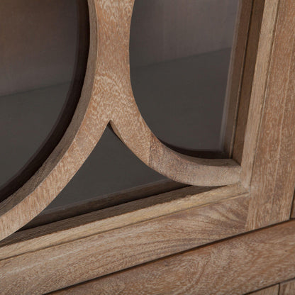 Vetrina rustica alta in rovere antico naturale