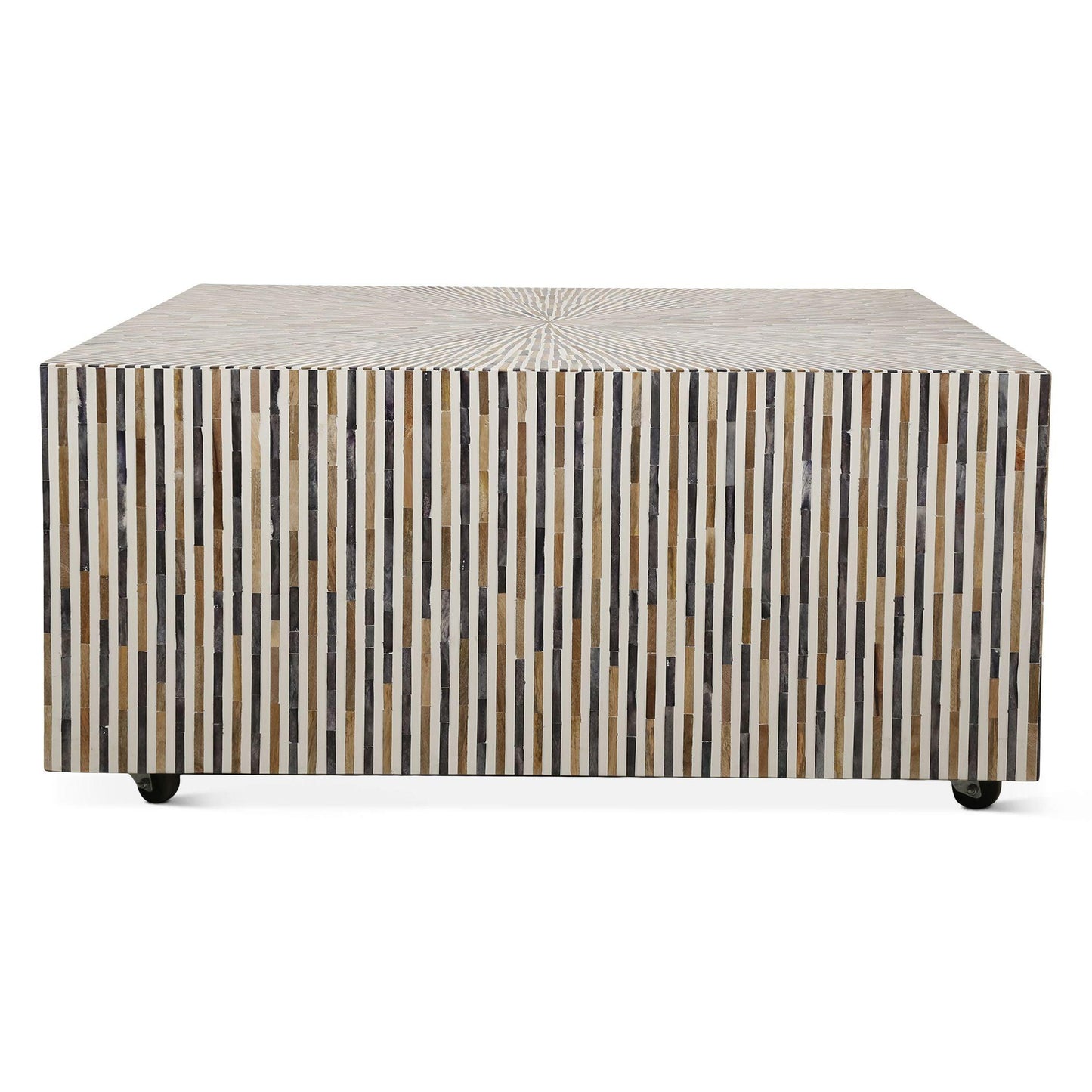 Tavolino da caffè con intarsi in corno Serengeti