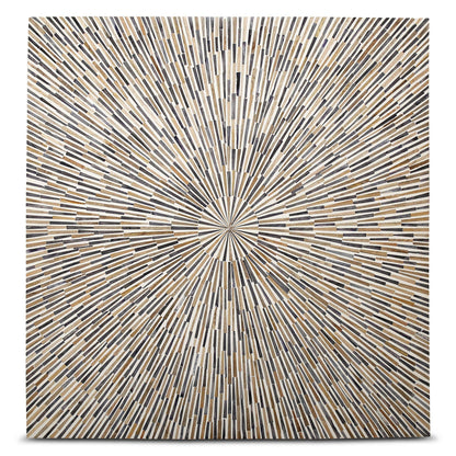 Tavolino da caffè con intarsi in corno Serengeti