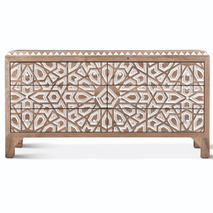 Comò Indy Boho bianco naturale