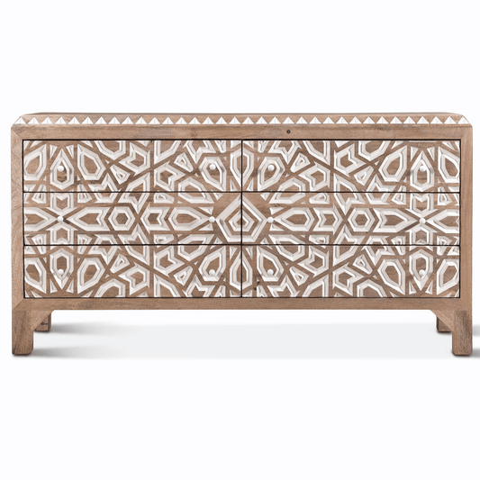 Comò Indy Boho bianco naturale