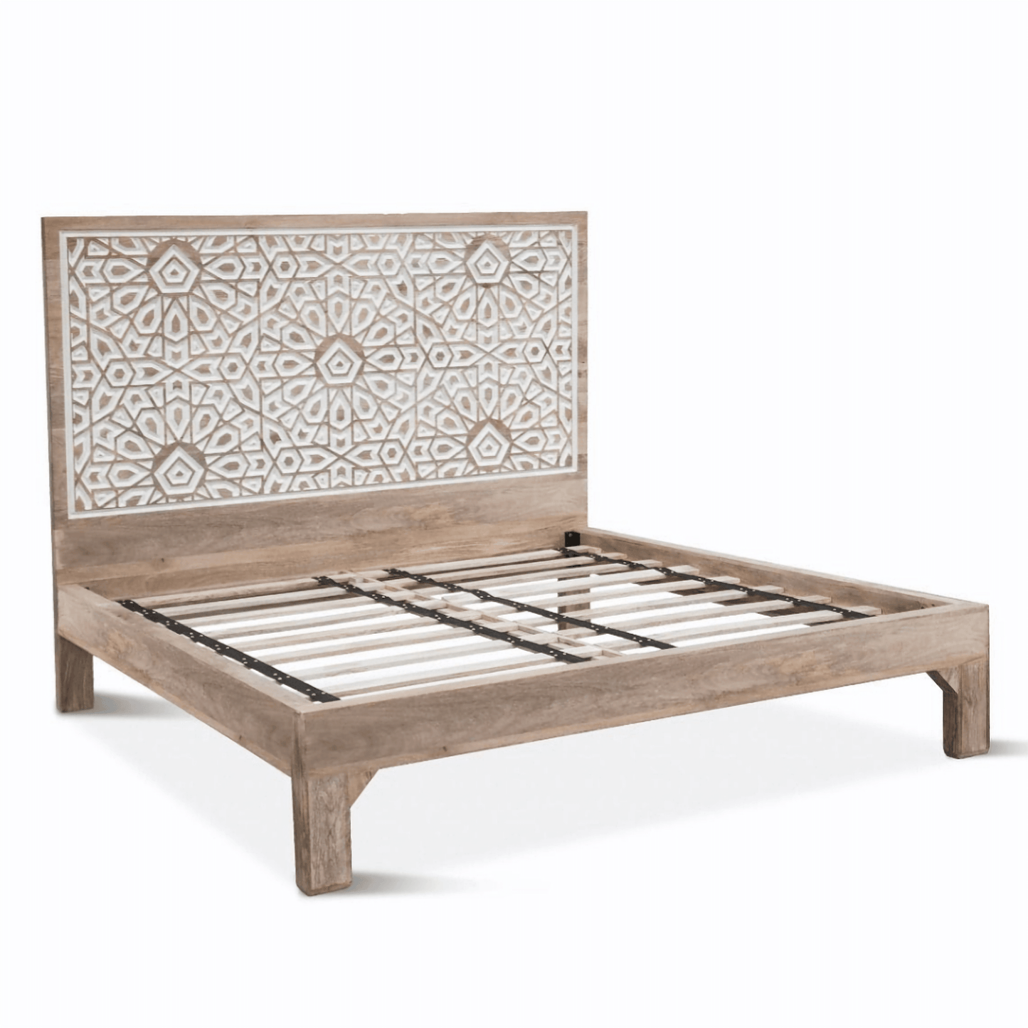 Letto Indy Boho bianco naturale