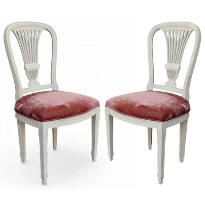 Sedia romantica con schienale a ventaglio