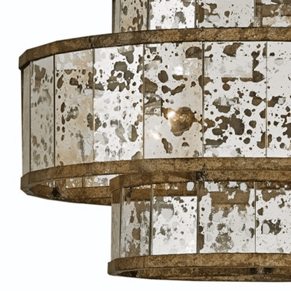 Lampadario a più livelli con specchi Fantasia