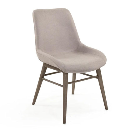 Sedia laterale in stile rustico chic color crema