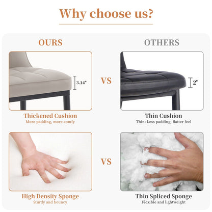 Set di 2/4 sedie da pranzo imbottite in similpelle