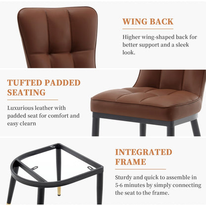 Set di 2/4 sedie da pranzo imbottite in similpelle