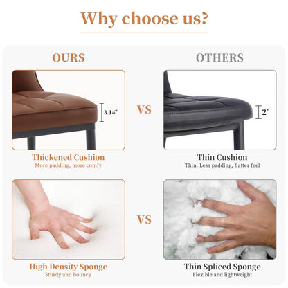 Set di 2/4 sedie da pranzo imbottite in similpelle