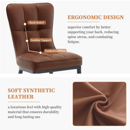 Set di 2/4 sedie da pranzo imbottite in similpelle