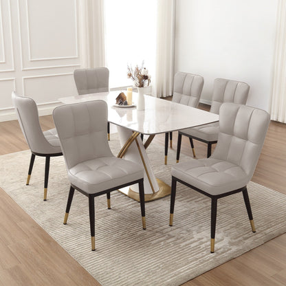 Set di 2/4 sedie da pranzo imbottite in similpelle