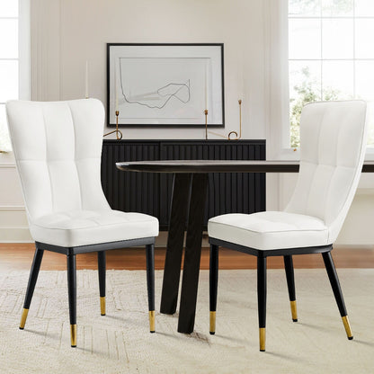 Set di 2/4 sedie da pranzo imbottite in similpelle