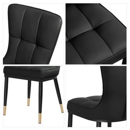 Set di 2/4 sedie da pranzo imbottite in similpelle