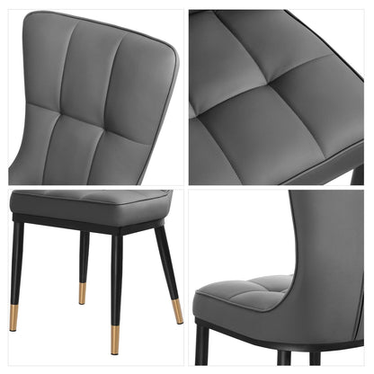 Set di 2/4 sedie da pranzo imbottite in similpelle