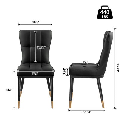 Set di 2/4 sedie da pranzo imbottite in similpelle