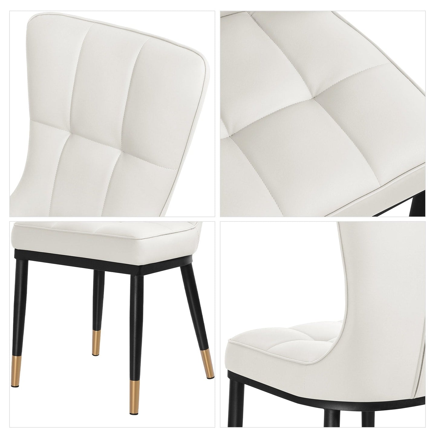 Set di 2/4 sedie da pranzo imbottite in similpelle
