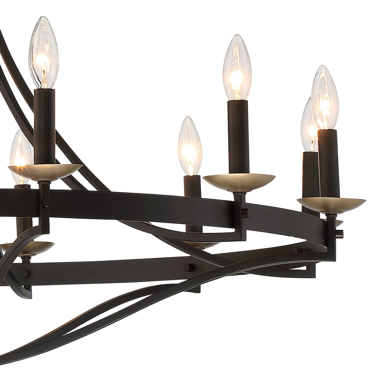 Lampadario Fidenza a 12 luci in stile Impero moderno in stile fattoria con UL - D40'' * H135''