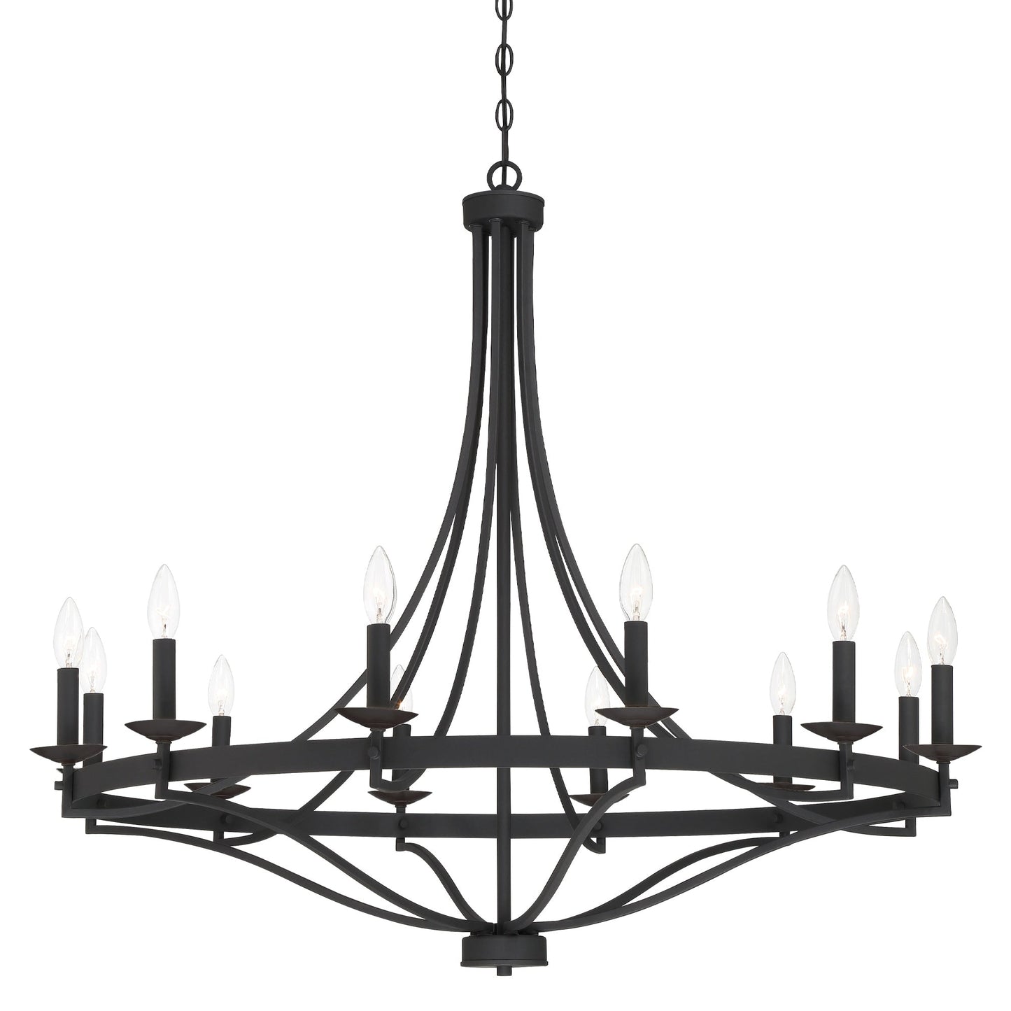 Lampadario Fidenza a 12 luci in stile Impero moderno in stile fattoria con UL - D40'' * H135''