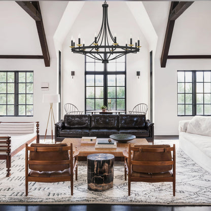 Lampadario Fidenza a 12 luci in stile Impero moderno in stile fattoria con UL - D40'' * H135''