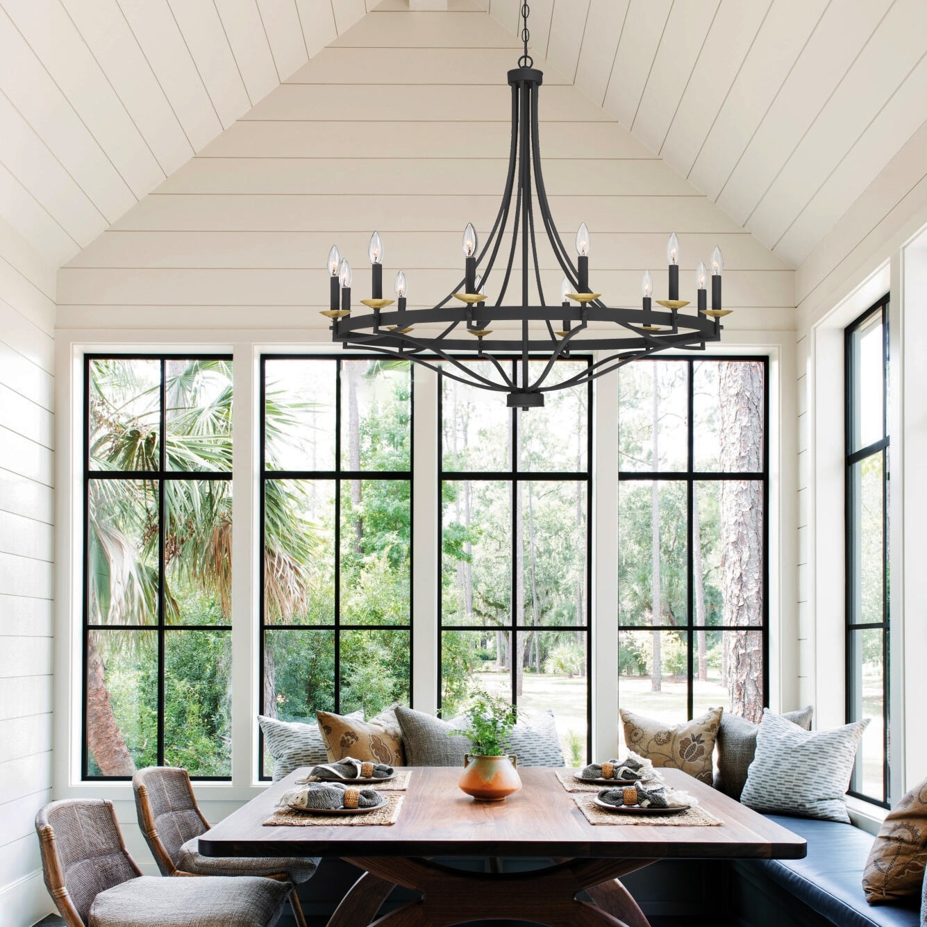 Lampadario Fidenza a 12 luci in stile Impero moderno in stile fattoria con UL - D40'' * H135''