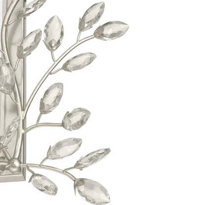 Specchio rettangolare in cristallo floreale