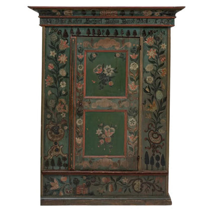 Armadio austriaco dipinto a mano Amadeus, circa 1850