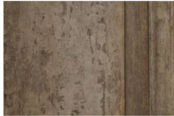 Tavolo con piedistallo in rovere invecchiato 