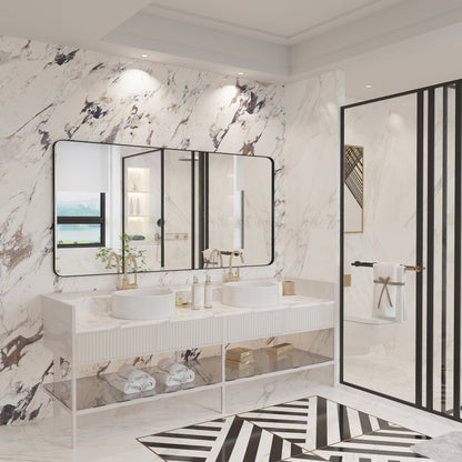 Specchio da bagno con cornice da parete