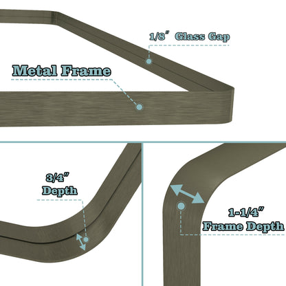 Specchio da bagno con cornice da parete