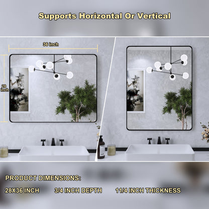 Specchio da bagno con cornice da parete