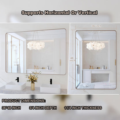 Specchio da bagno con cornice da parete